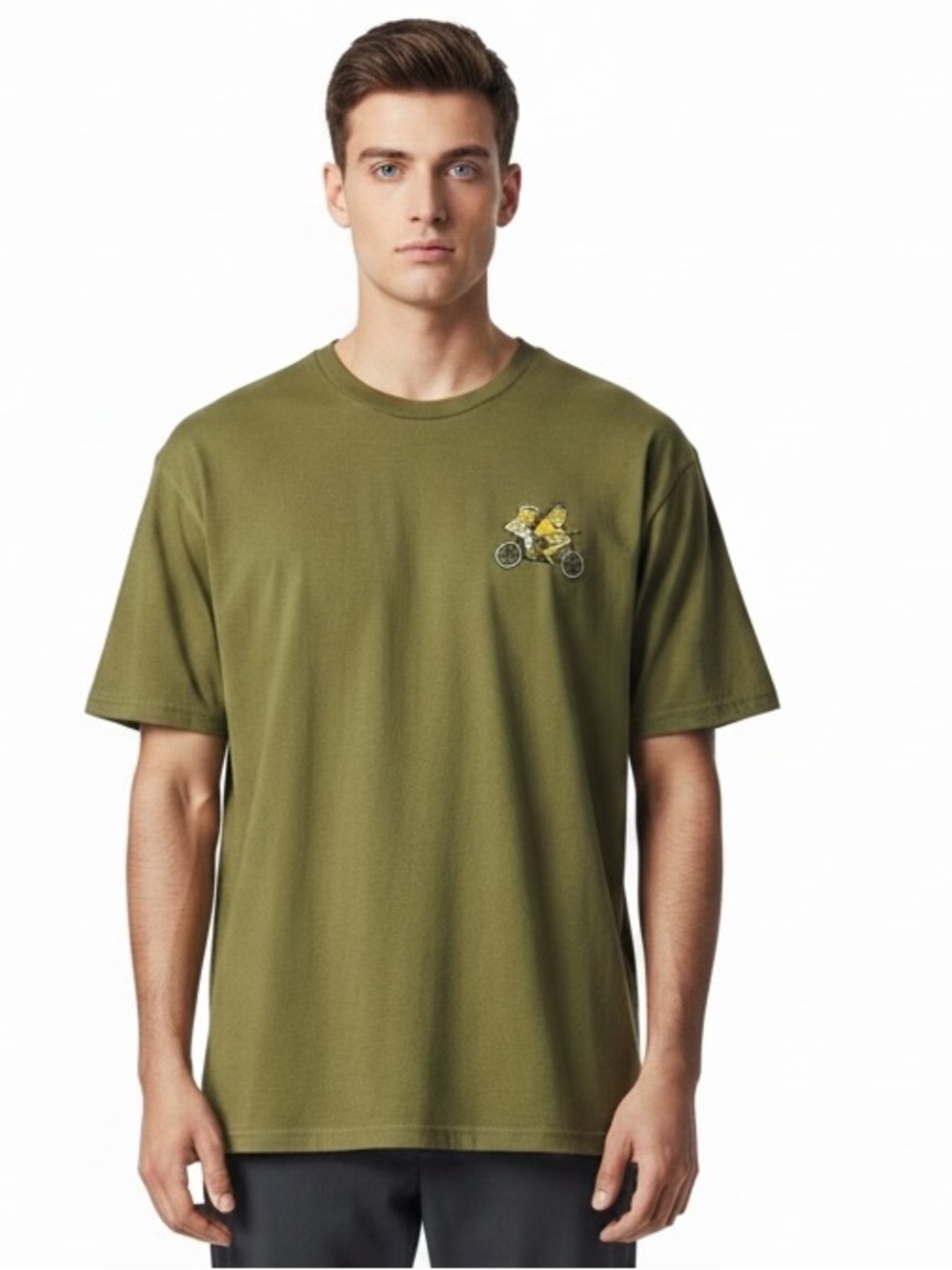 Frog and Toad Men’s Olive Short Sleeve Crewneck T-Shirt Sz Medium w Graphics